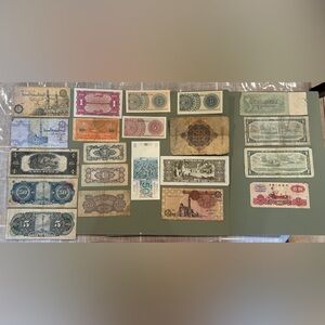 Assorted Vintage Currency Notes For Collector